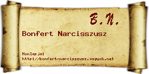 Bonfert Narcisszusz névjegykártya